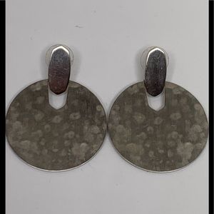 Kendra Scott Didi Hammered Silver Earrings
